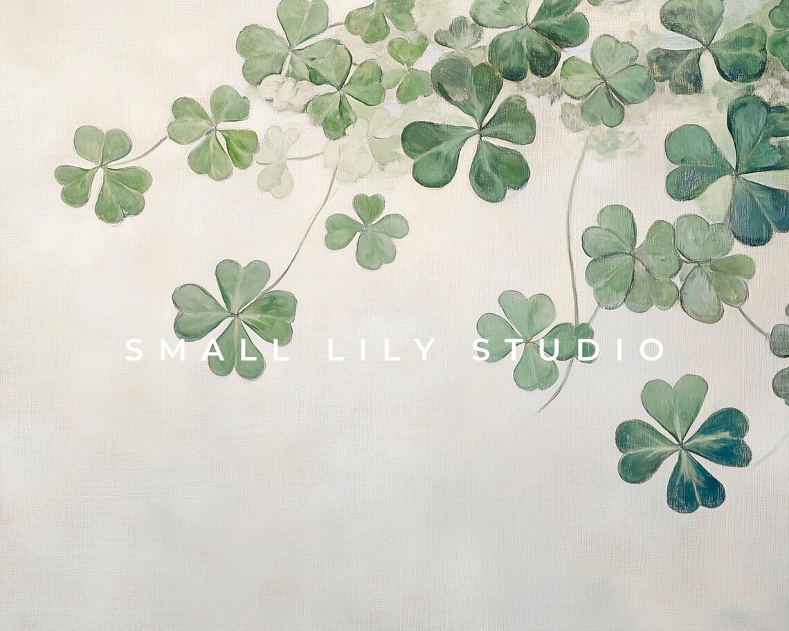 St. Patrick's Day Clovers, Minimalist Farmhouse Art Print - Image 4