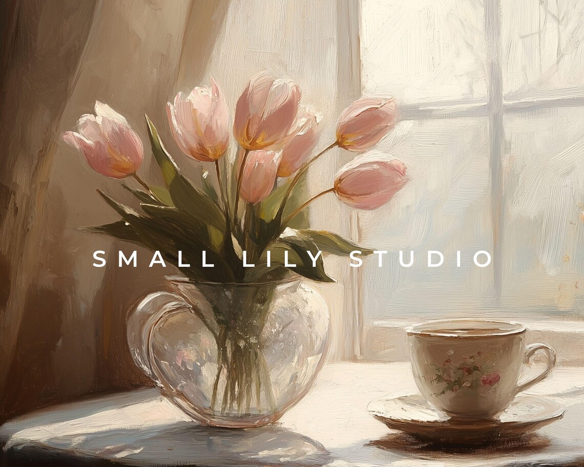 Spring Frame TV Art, Pink Tulips and Tea - Image 4