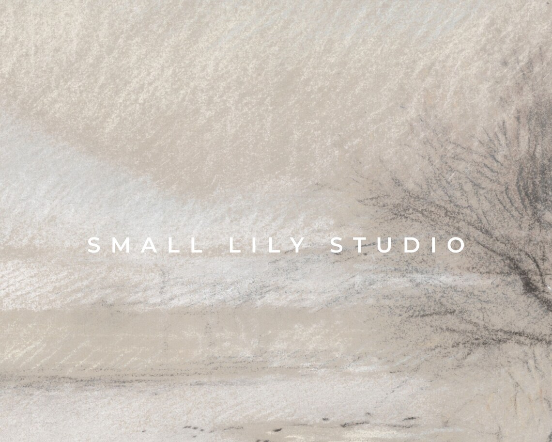 Trees In Snow Sketch Minimalist Winter Landscape Neutral Farmhouse Art Poster - Image 4