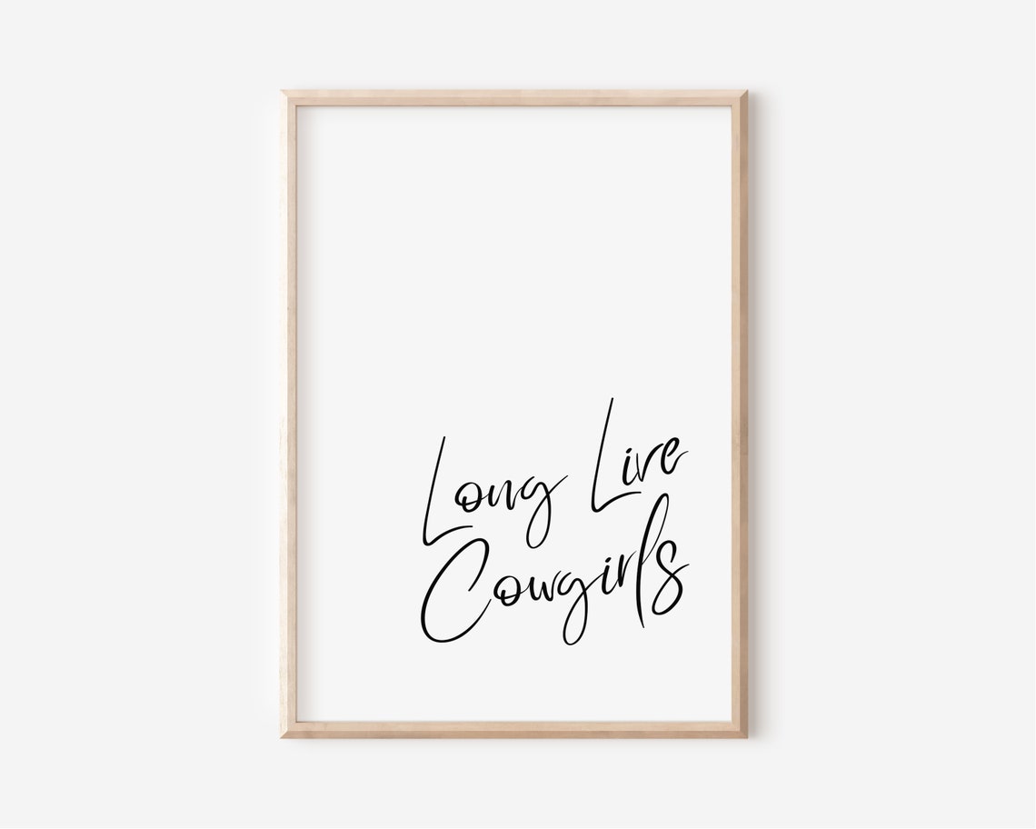 Long Live Cowgirls Print Western Art Print Cowboy Art Print Cowgirl Print Trendy Wall Art Retro Western Wall Art Wall Art - Image 3