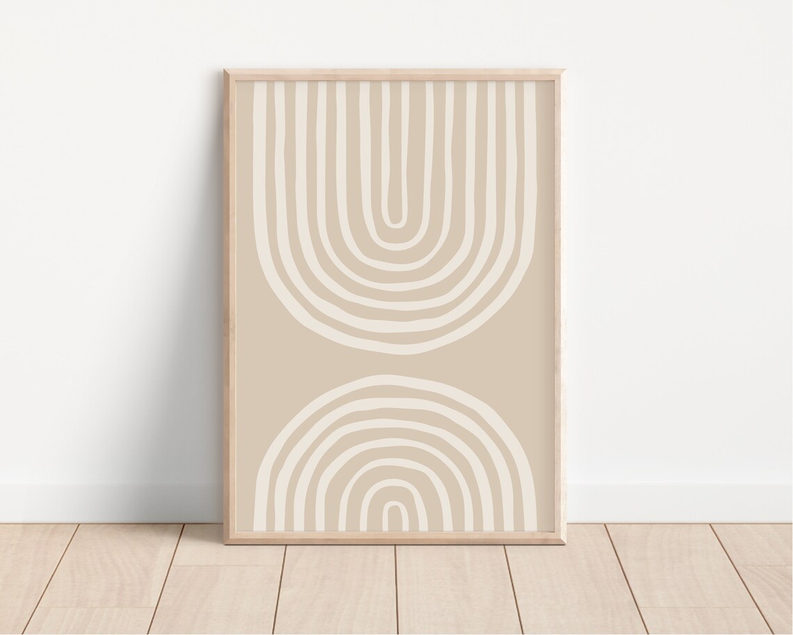 Neutral Beige Arches Art Print, Abstract Boho - Image 2