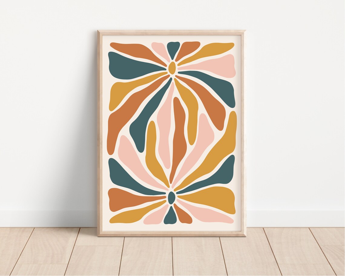 Abstract Flower Botanical Art Print, Floral - Image 3