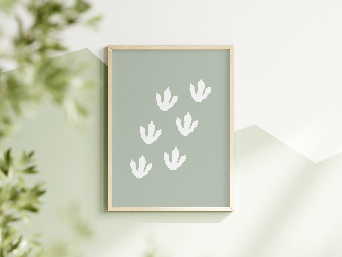 Dinosaur Footprints Art Print, Boys Nursery Decor - Image 3