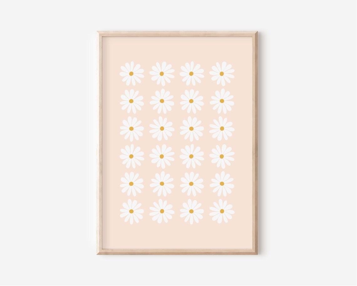 Daisy Print, Boho Floral Art Print for Nursery - Image 4