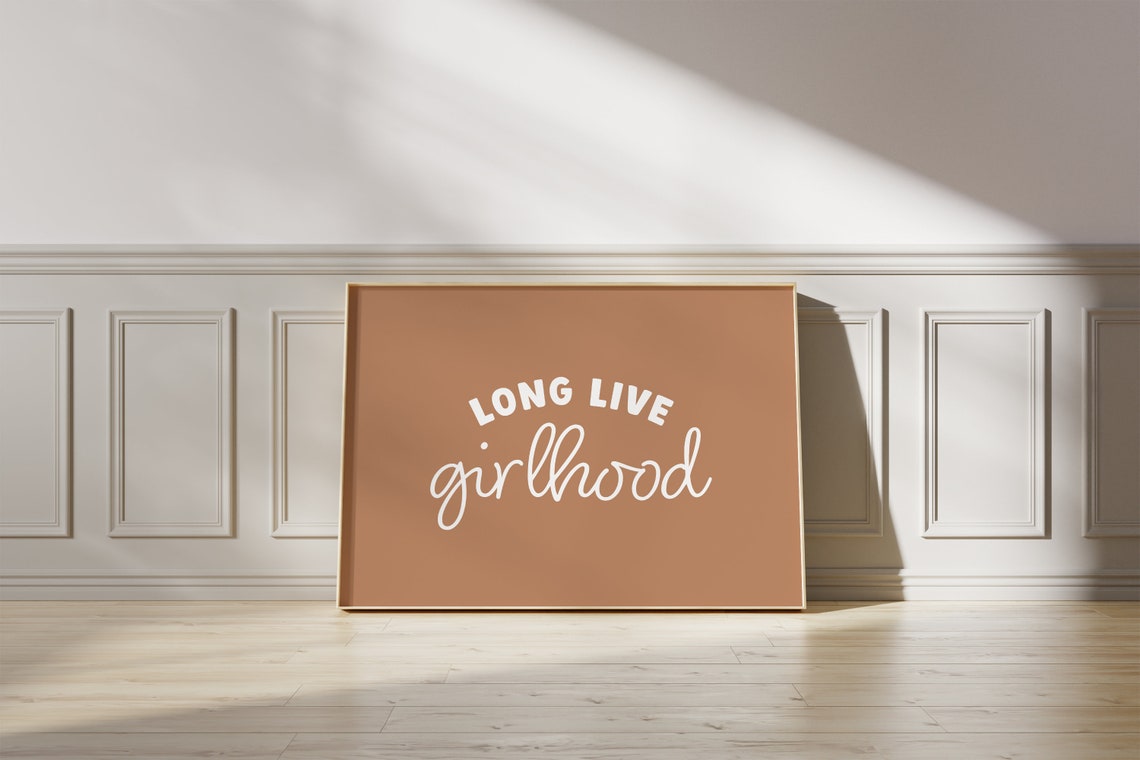 Long Live Girlhood Print Girls Nursery Wall Art Kids Room Print Playroom Prints Tan Nursery Prints Girl Room Decor Wall Art - Image 4