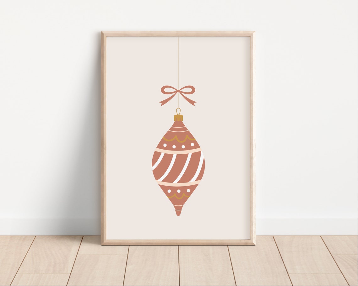 Terracotta Christmas Bauble Boho Ornament Holiday Decor Poster - Image 4