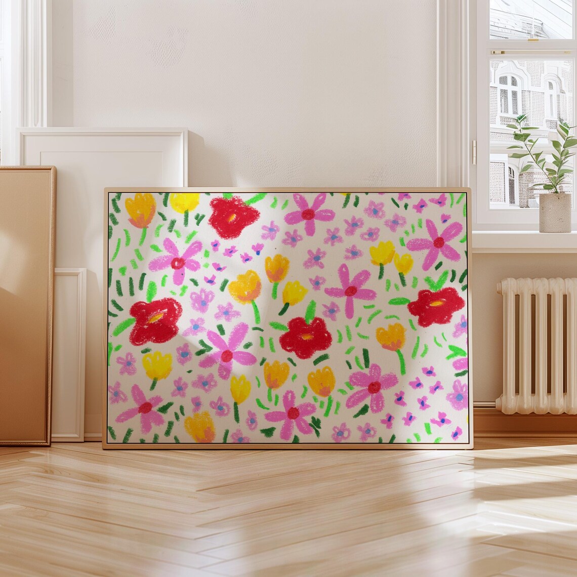 Abstract Floral Print Colorful Botanical Wall Art