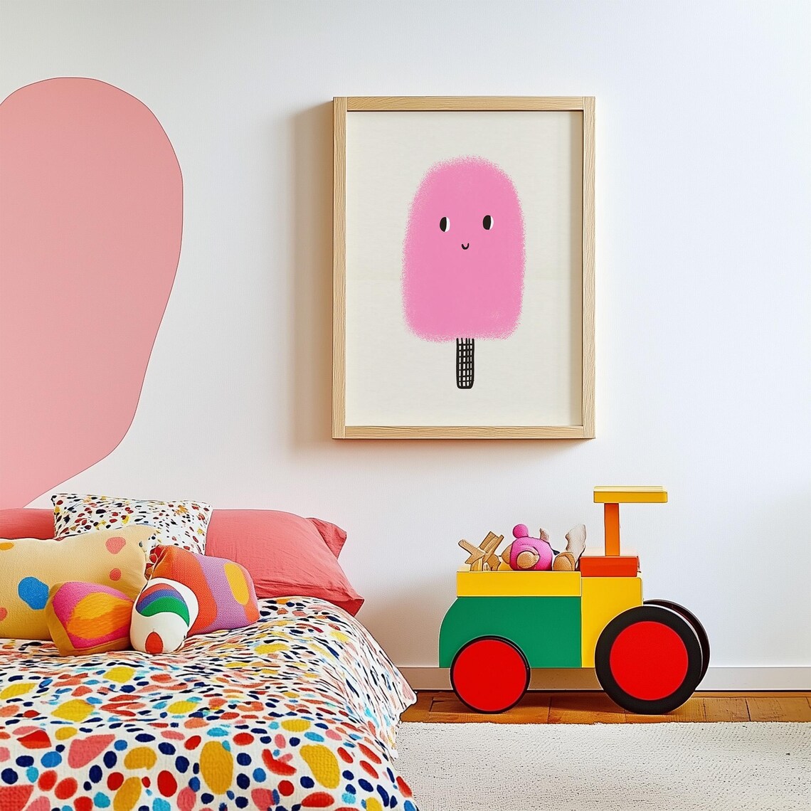 Popsicle Nursery Print, Retro Eclectic Art Print