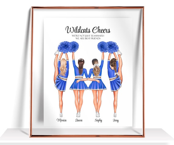Cheer Gift Cheerleaders Print Personalized Cheerleader Gifts Cheer Friend Gift Personalized Cheerleader Poster Custom Cheer Team Gift
