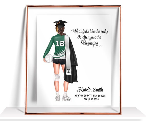 Custom Volleyball Graduation Gift Personalized Volleyball Graduation Print Volleyball Team Print Volleyball Team Gifts Volleyball Senior