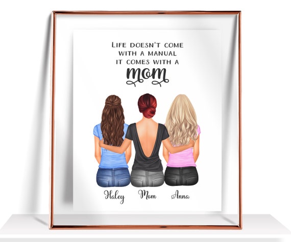 Mothers Day Gift Mother Daughter Gift Personalized Mom Gift Birthday Gifts For Mom Gift From Daughter Family Print Custom Mothers Day Gift