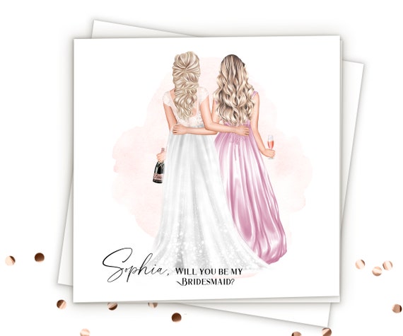 Bridesmaid Proposal Card Will You Be My Bridesmaid Proposal Gift Personalized Bridesmaid Gift Custom Bridesmaid Card Maid Of Honor