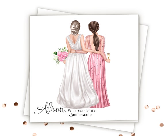 Bridesmaid Gifts Personalized Bridesmaid Proposal Cards Will You Be My Bridesmaid Proposal Gift Custom Bridesmaid Card Maid Of Honor