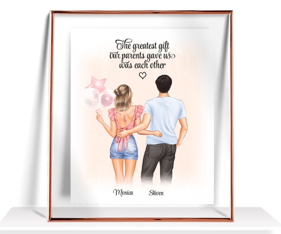 Brother Birthday Gift Brother Gift From Sister Custom Brother And Sister Print Personalized Gift For Brother Birthday Gift For Him