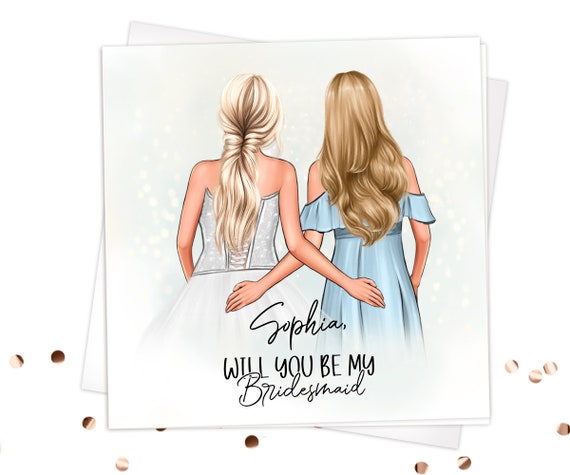 Custom Bridesmaid Card Will You Be My Bridesmaid Proposal Card Bridesmaid Proposal Card Personalized Bridesmaid Gift Maid Of Honor Card