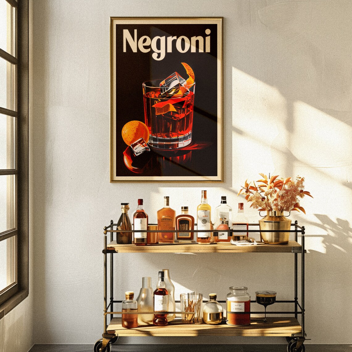 Negroni Retro Liquor Ad Style Print, Mid-Century Modern - Image 4