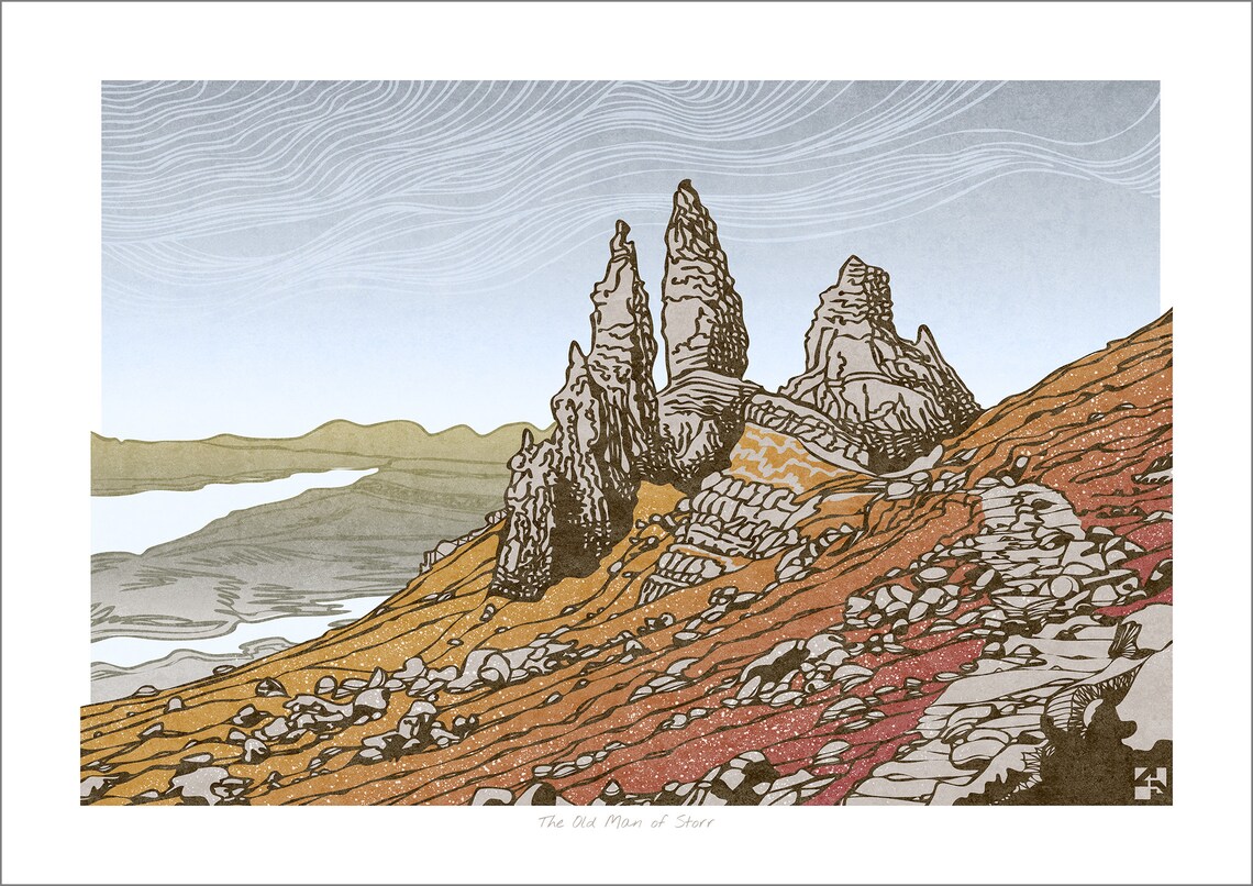 The Old Man of Storr, Isle of Skye Travel Poster - Image 3