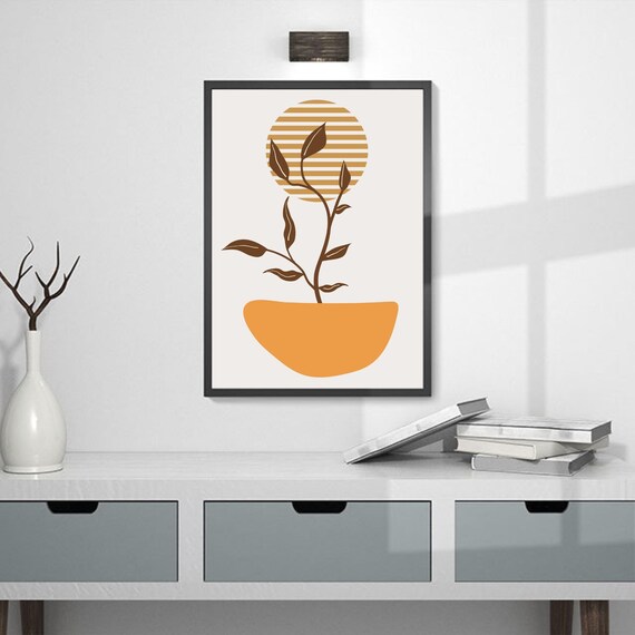 Minimalist Plant Print Boho Home Decor