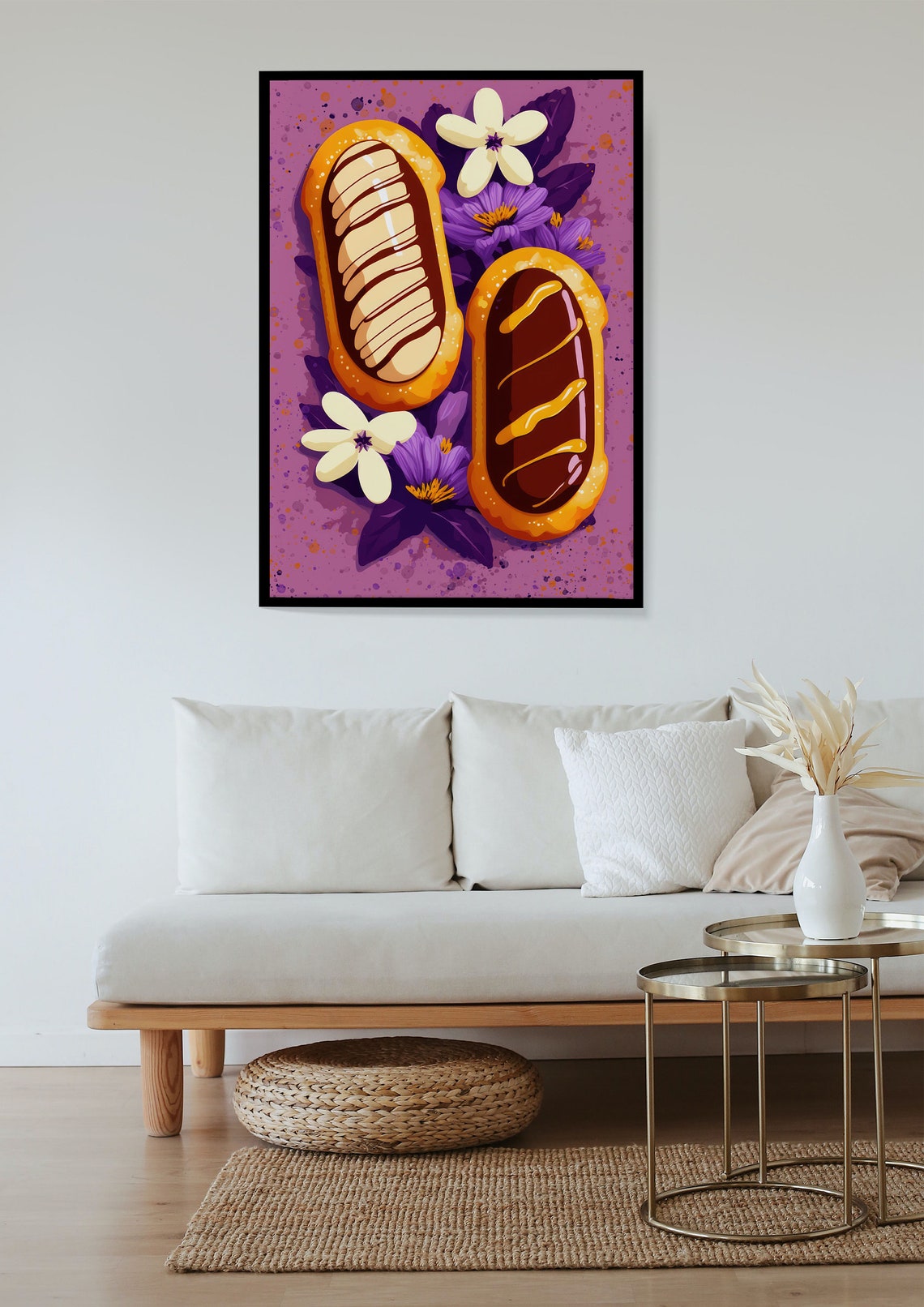 Modern Cafe Decor Bakery Decor Chocolate Eclair Poster Coffee Shop Art - Image 2