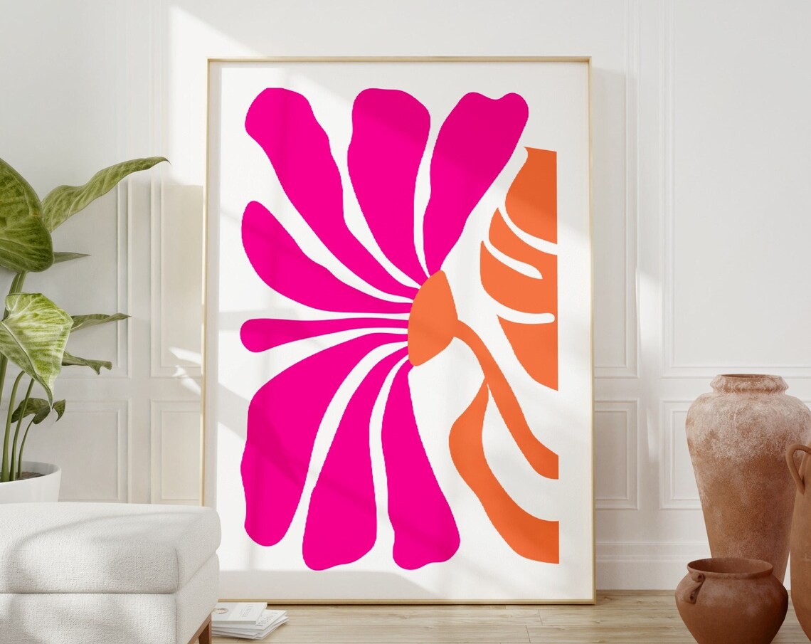 Flower Market Abstract Floral Boho Art Print