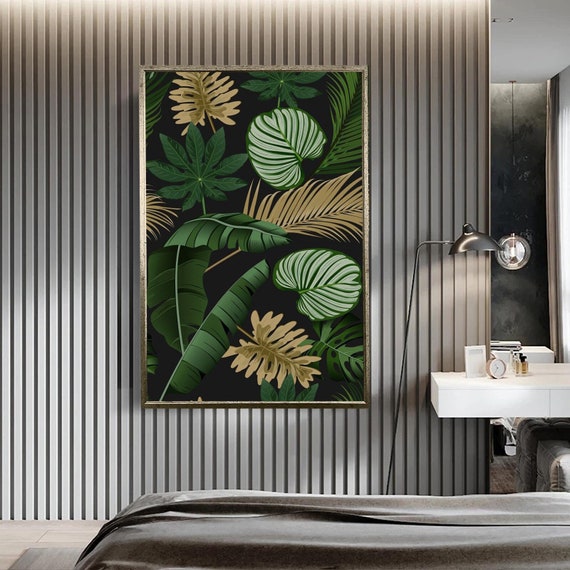 Henri Rousseau Botanical The Equatorial Jungle Vintage Poster Emerald Green Wall Art Tropical Art Dark Green Wall Art