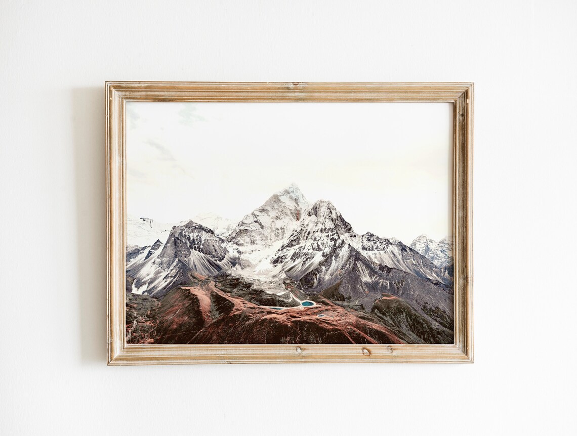 Top of the Mountains Mountain Landscape Art Print