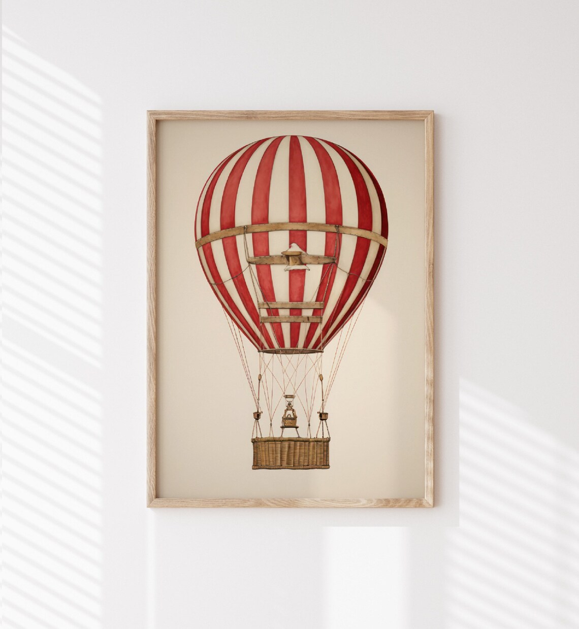 Nursery Hot Air Balloon Kids Wall Art Print