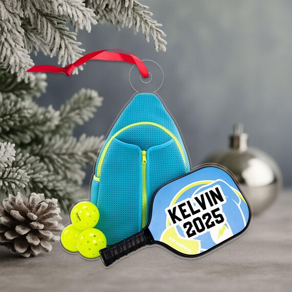 Personalized Pickleball Bag Paddle Balls 2025 Name Christmas Print