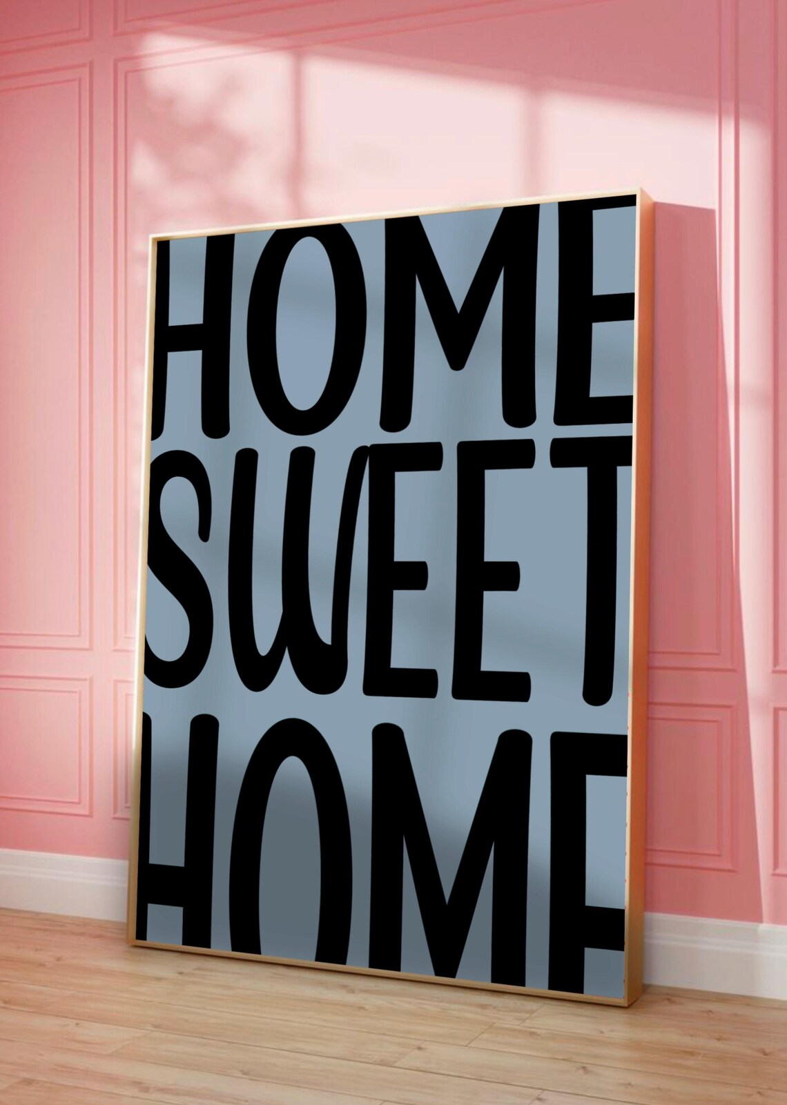 Home Sweet Home Bold Black Retro Typography Wall Decor Poster