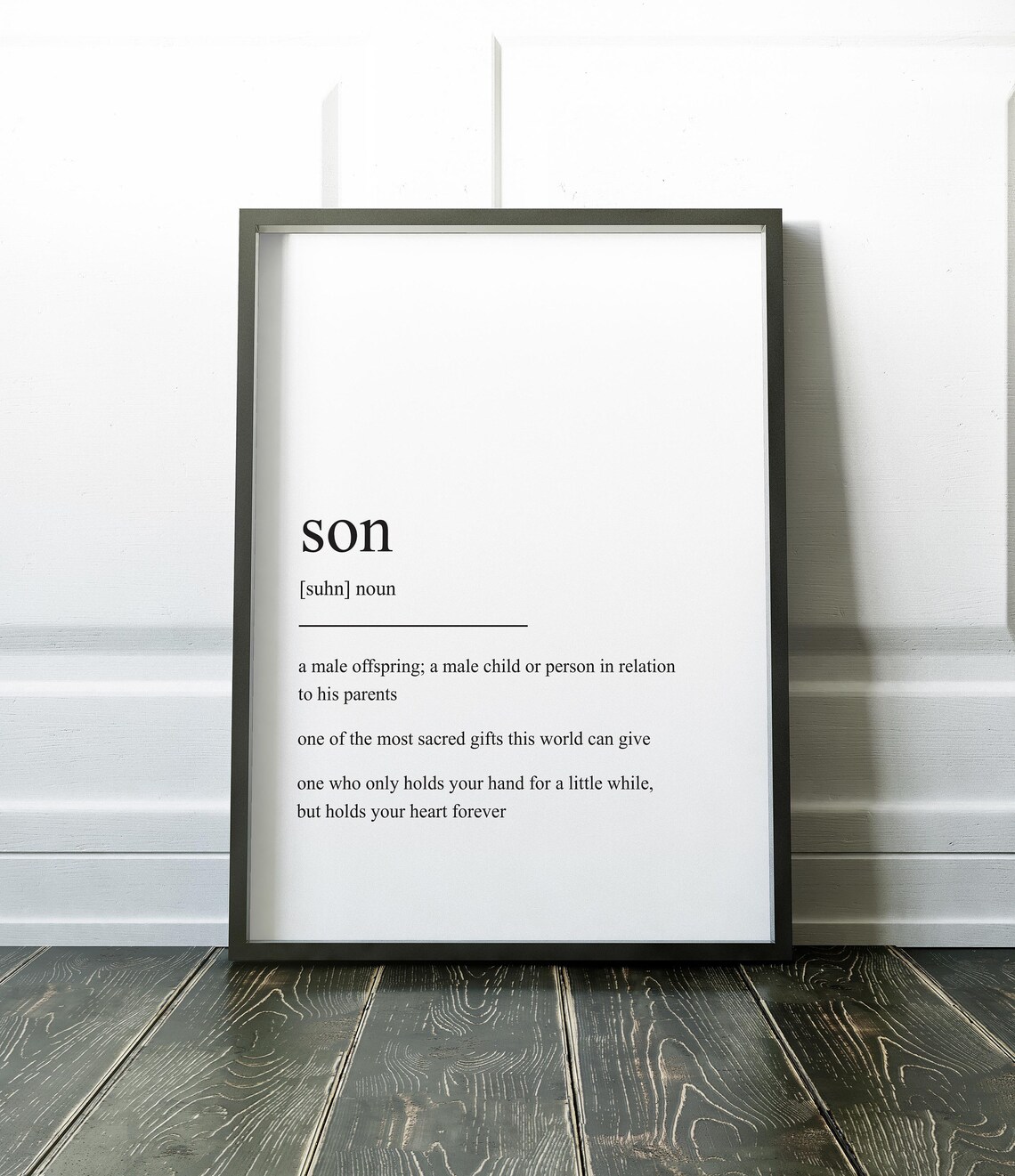 Son Definition Minimalist Quote Art Print