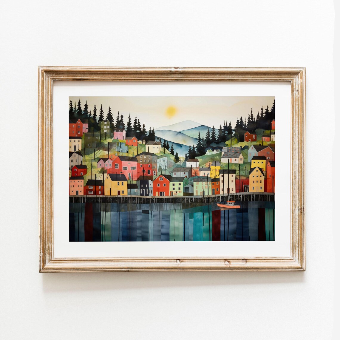 Ketchikan Alaska Coastal Village Travel Poster