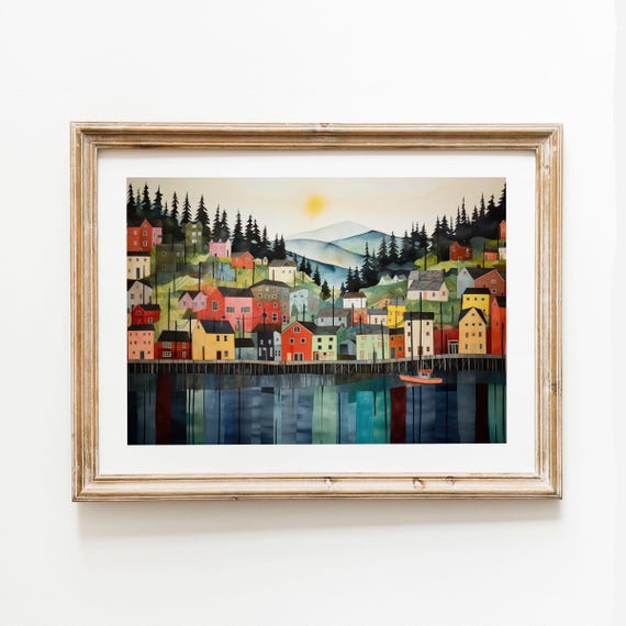 Ketchikan Alaska Coastal Village Travel Poster