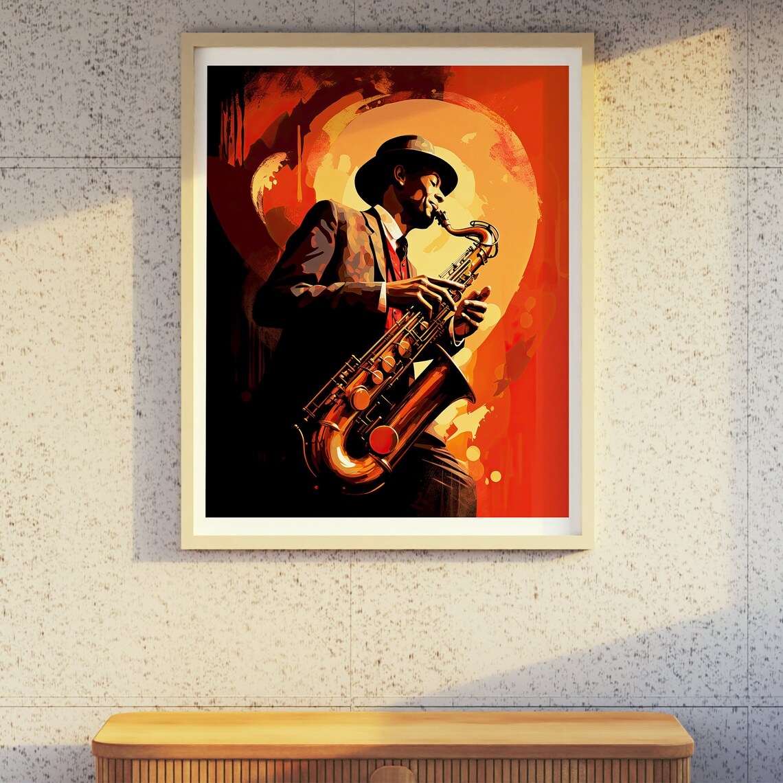 Saxophone Poster, Retro Jazz Music Art Print - Image 5