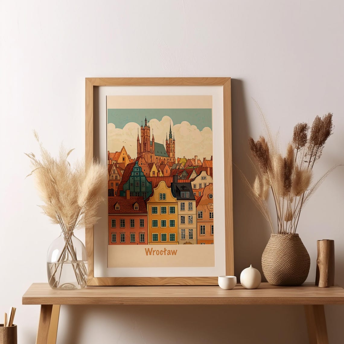 Wroclaw Poland Poster Travel Poland Wroclaw Polska Illustration Gift Polski Plakat European City Poster Wroclaw Print Poland Decor - Image 6