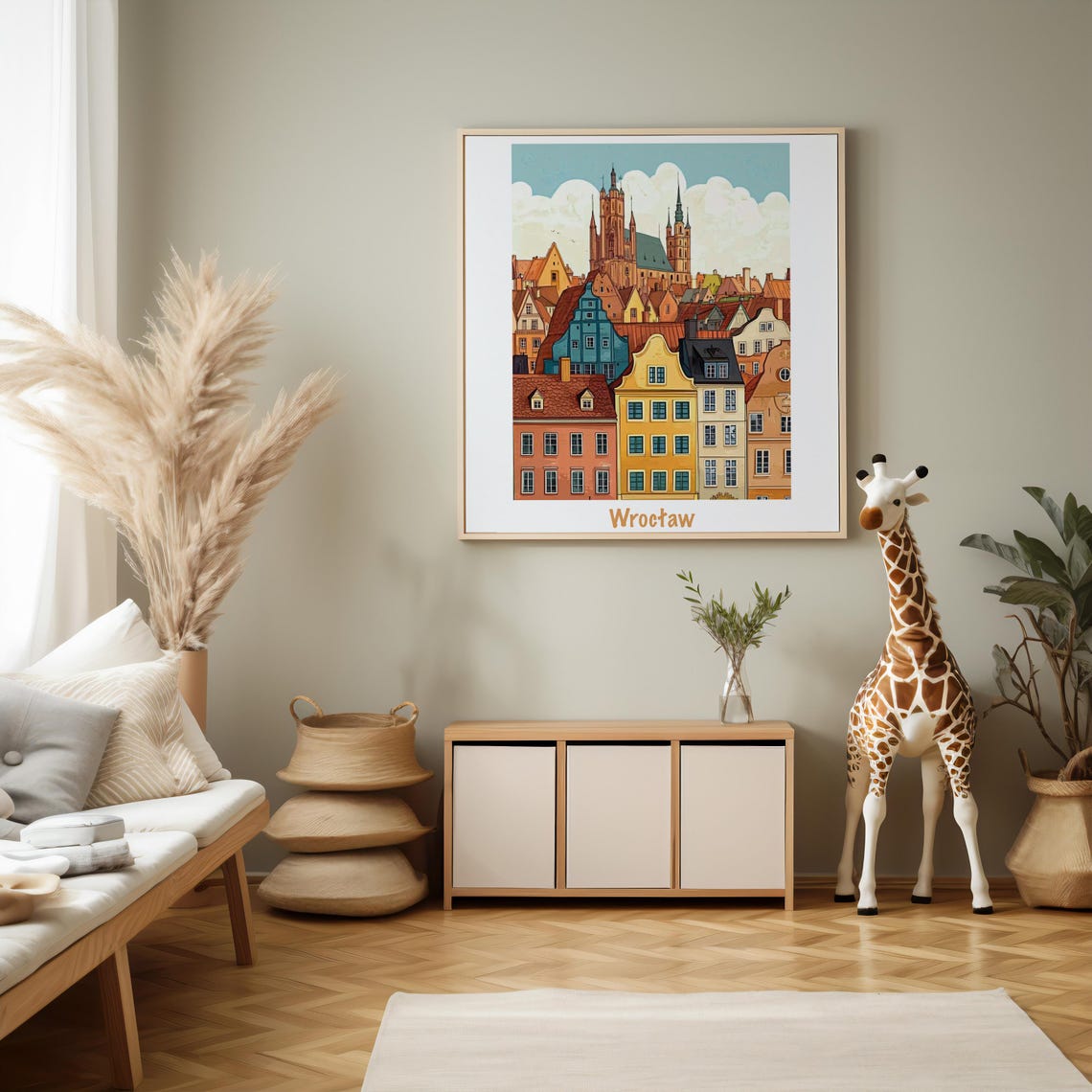 Wroclaw Poland Poster Travel Poland Wroclaw Polska Illustration Gift Polski Plakat European City Poster Wroclaw Print Poland Decor - Image 2