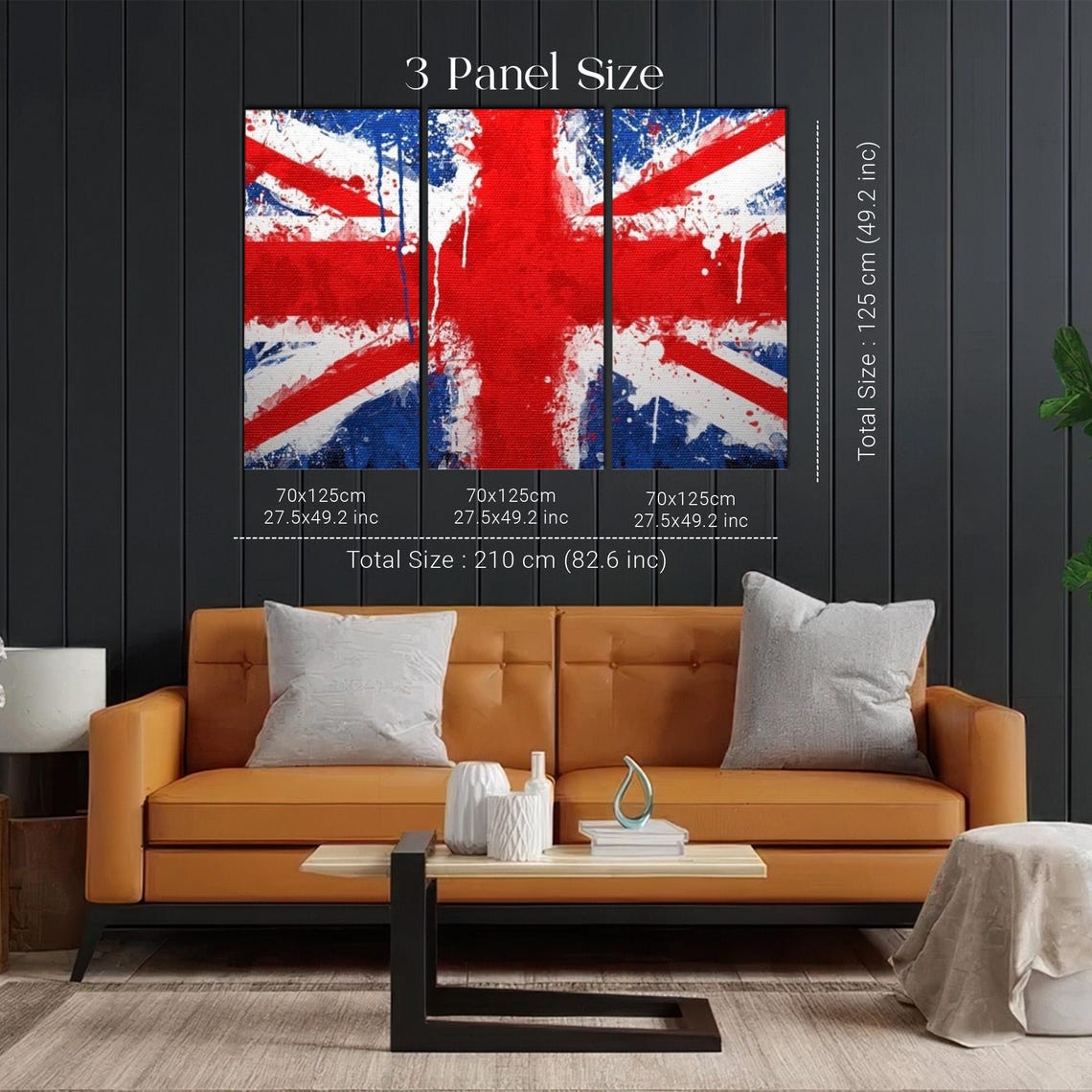 British Union Jack Flag Rendered In Grunge Paint Splatter Style Poster - Image 2