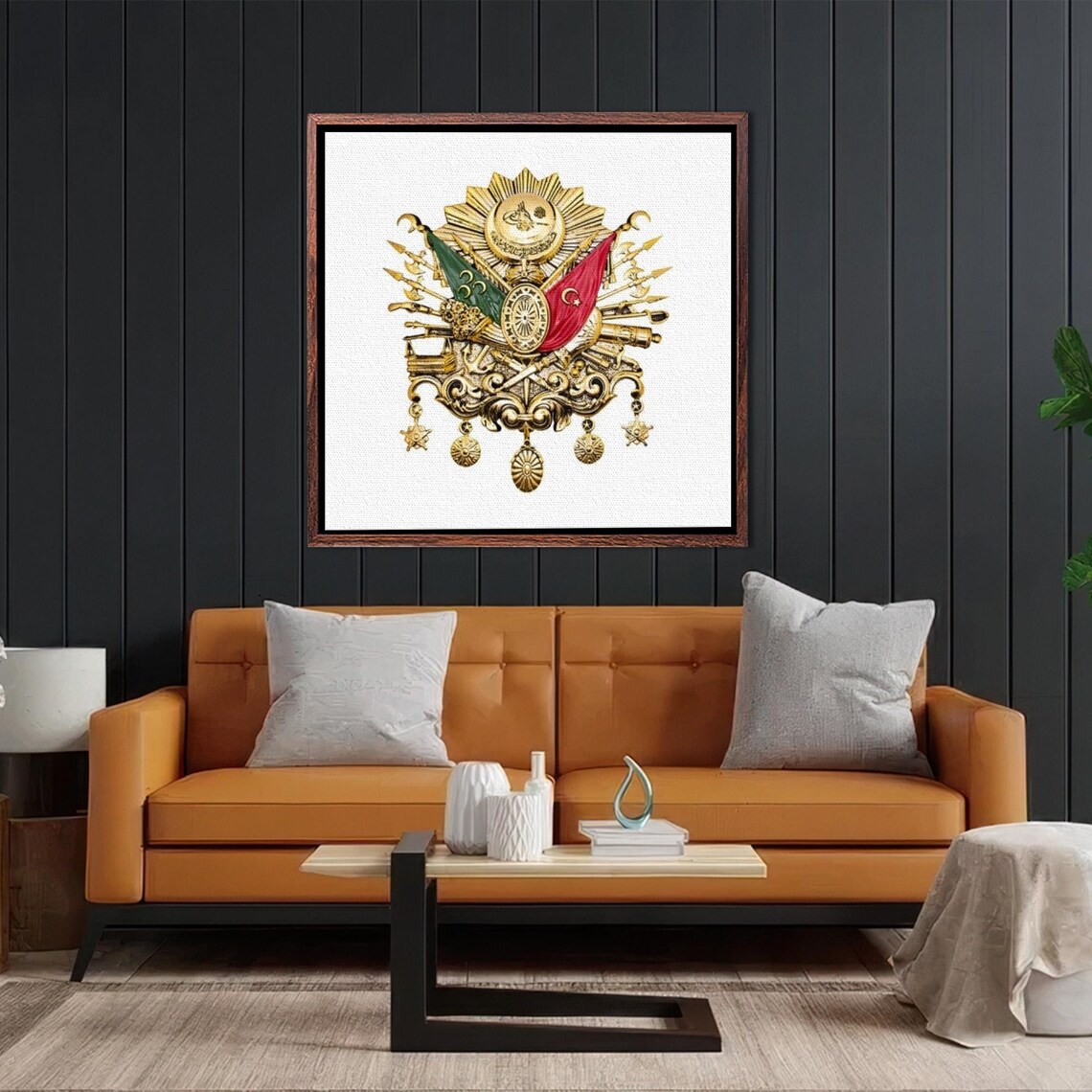 Golden Ottoman Tughra Imperial Emblem Coat of Arms Art Poster - Image 2