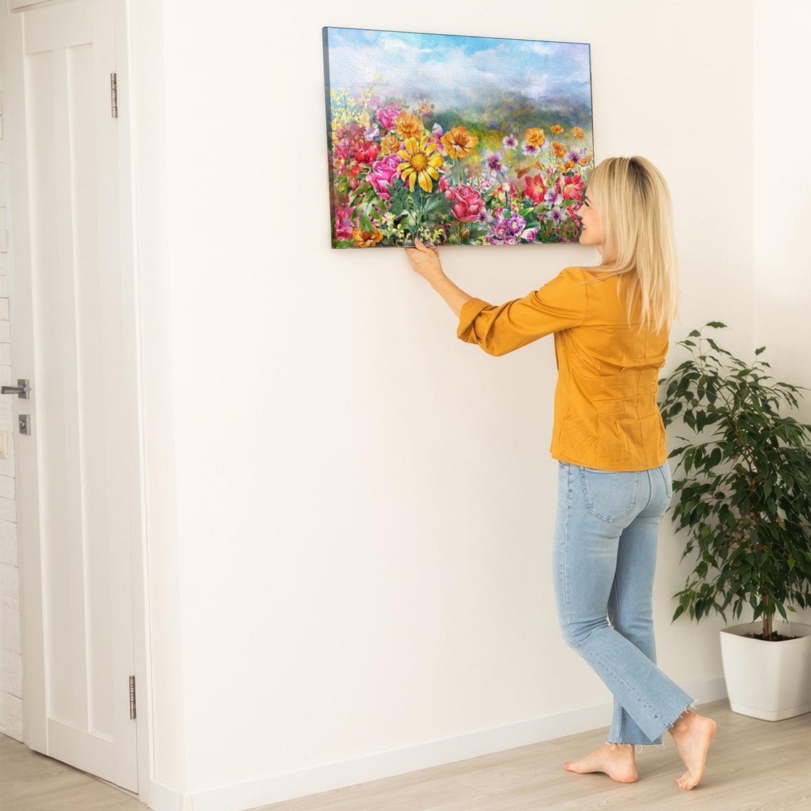 Vibrant Sunflower And Poppy Summer Garden In Full Bloom Poster - Image 5