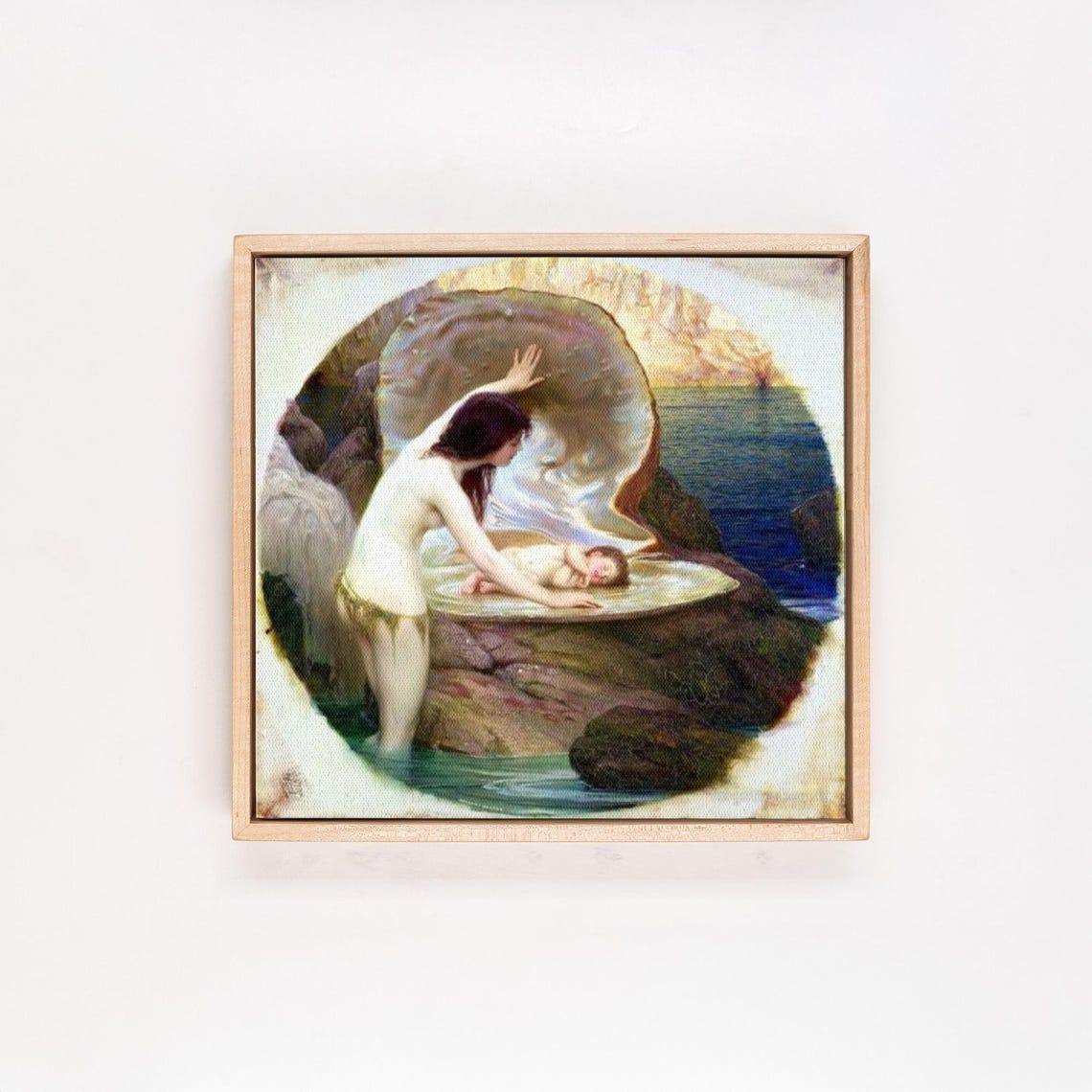 Herbert James Draper's A Water Baby Classic Art Reproduction Poster - Image 4