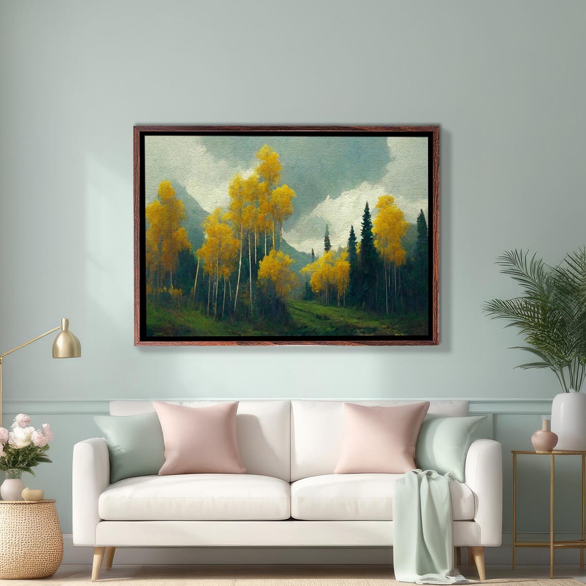 Forest Landscape On The Slope Nature Decor Landscape Wall Table Nature Wall Decor Nature Wall Decor