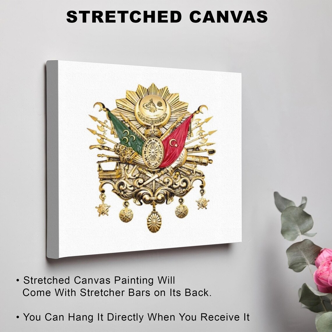 Golden Ottoman Tughra Imperial Emblem Coat of Arms Art Poster - Image 3