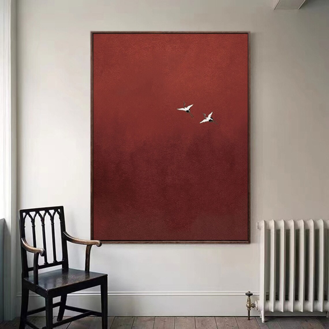 Surrealist Crimson Sky Abstract Art Print - Image 2