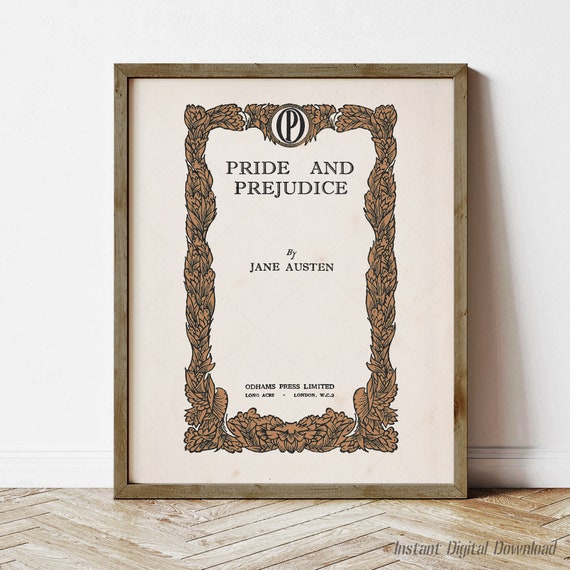 Pride And Prejudice, Jane Austen 1930s Poster Print