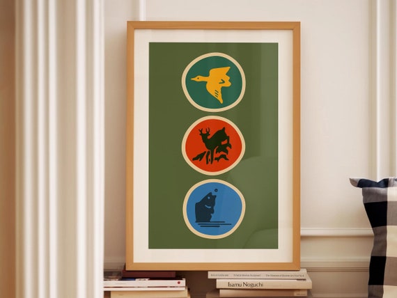 Kids Room Camp Print Retro Camping Gift For Kids Nature Art Camp Patches Poster Cabin Wall Decor Outdoorsy Wall Art Rv Camper Decor