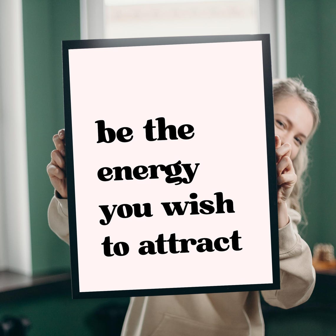 Be The Energy You Wish To Attract Retro Manifestation Poster