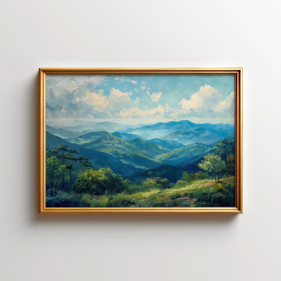 Blue Ridge Mountains North Carolina Landscape Art Print