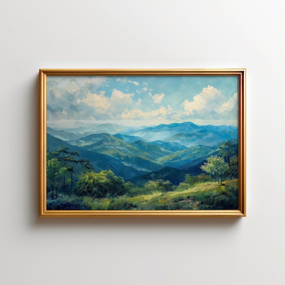 Blue Ridge Mountains North Carolina Landscape Art Print