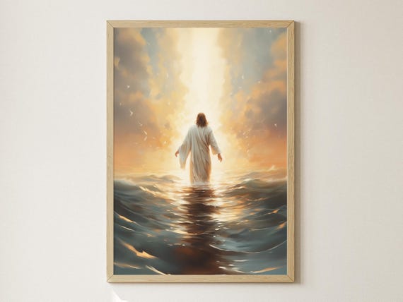 Jesus Walks On Water Christian Art Print
