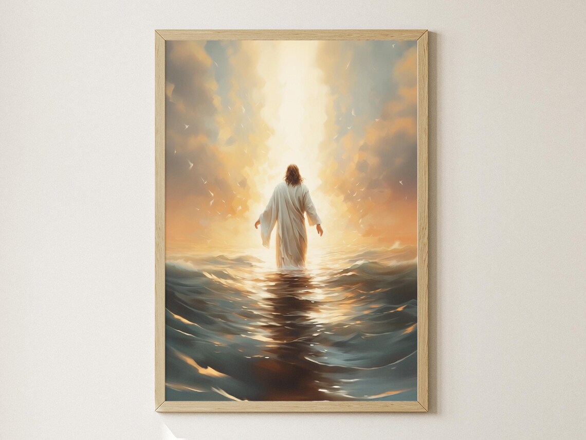 Jesus Walks On Water Christian Art Print