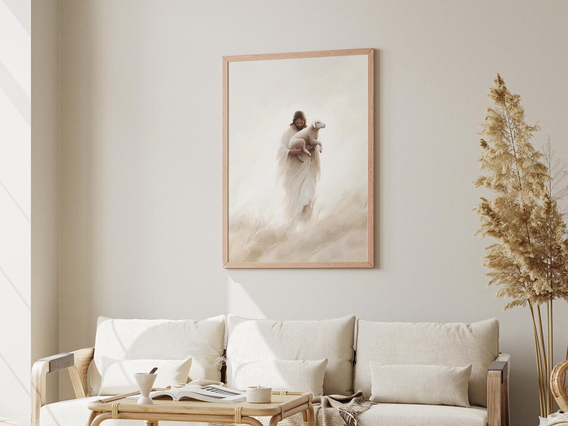 Second Chance Lost Sheep Christian Art Print - Image 3